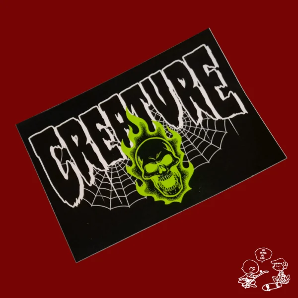 Sticker Creature skull green